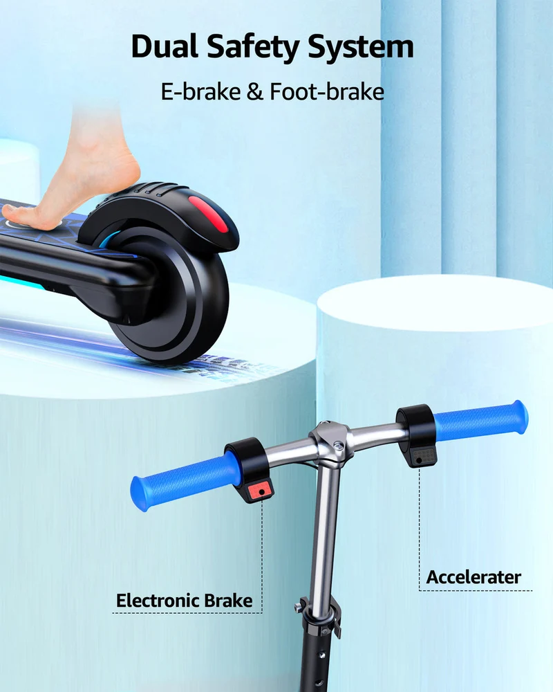 Gyroor H30 Max Kids Electric Scooter With Bluetooth Music Speaker