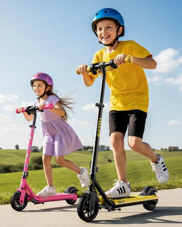Gyroor H30 Max Minions Edition Kids Electric Scooter 180W with Adjustable Height and Speed