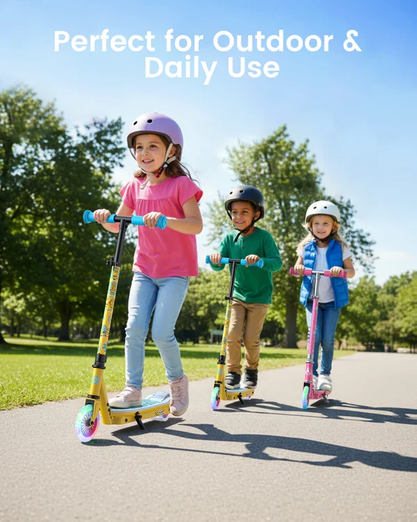 Gyroor KS2 Minions Edition Kids Electric Scooter with Adjustable Height and Adjustable Handlebar