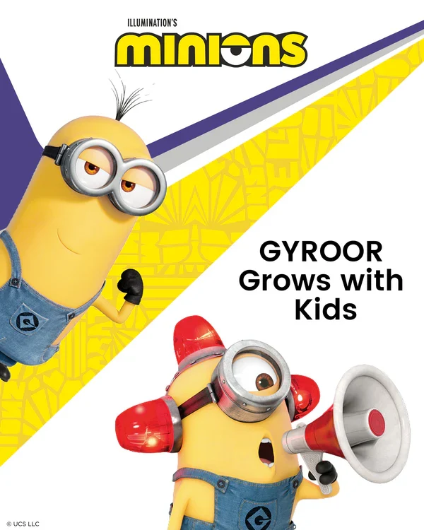 Gyroor KS2 Minions Edition Kids Electric Scooter with Adjustable Height and Adjustable Handlebar