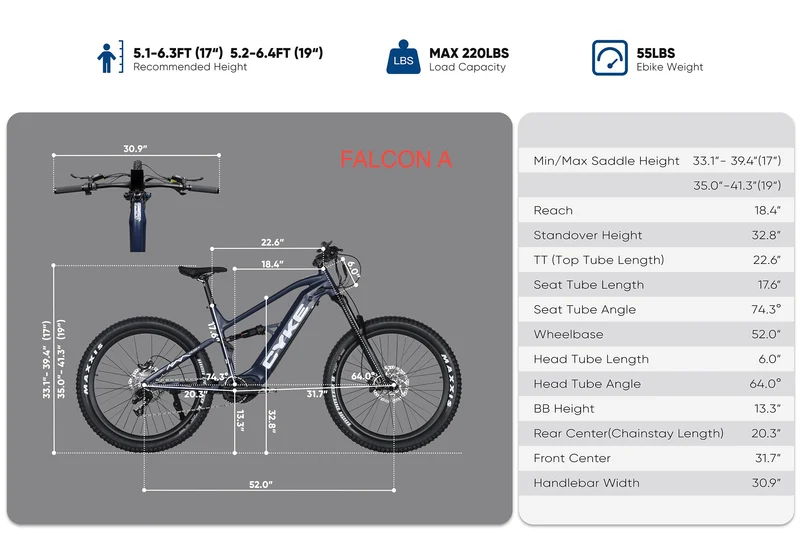 Cyke Cross Series Falcon A Full Suspension Electric Bike