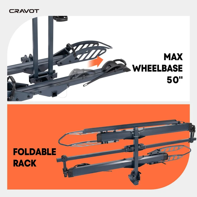 CRAVOT CyberRack E2 Hitch 2 Electric Bike Rack with Loading Ramp