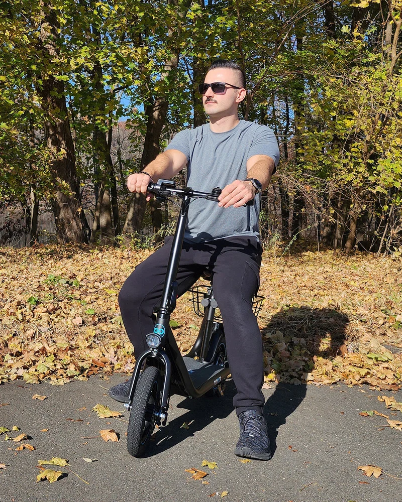 Gyroor C1 Electric Scooter With Seat & Carry Basket