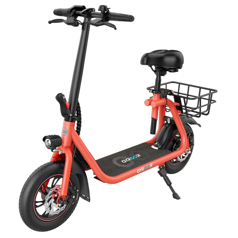 Gyroor C1 Electric Scooter With Seat & Carry Basket