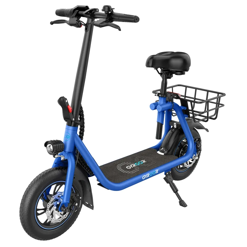 Gyroor C1 Electric Scooter With Seat & Carry Basket