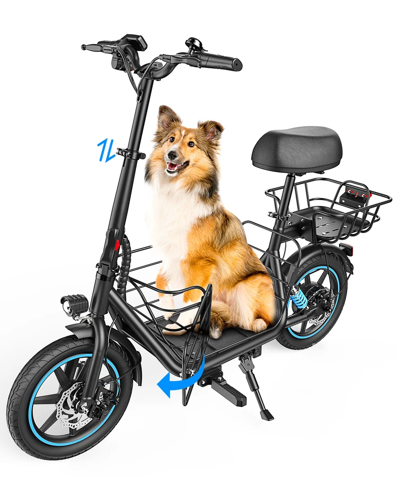 Gyroor C1 Plus 1000W Electric Scooter with Dual Baskets
