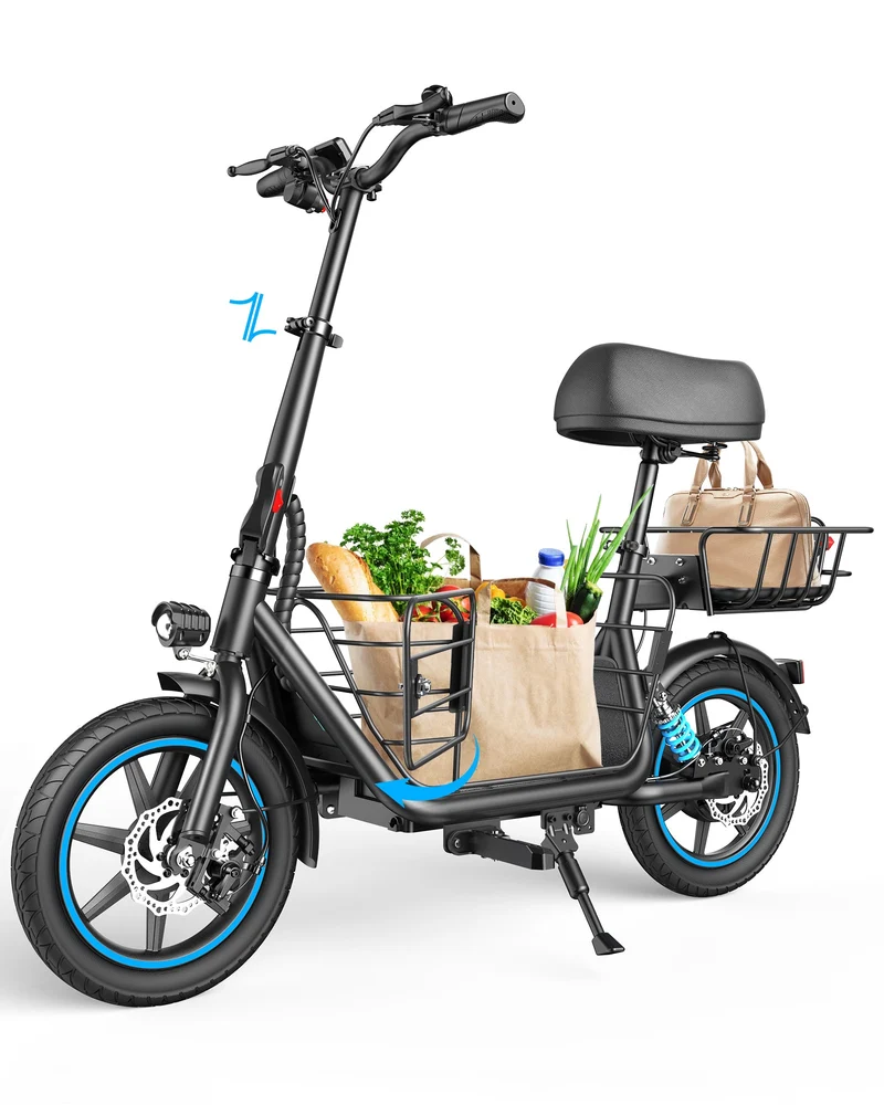 Gyroor C1 Plus 1000W Electric Scooter with Dual Baskets