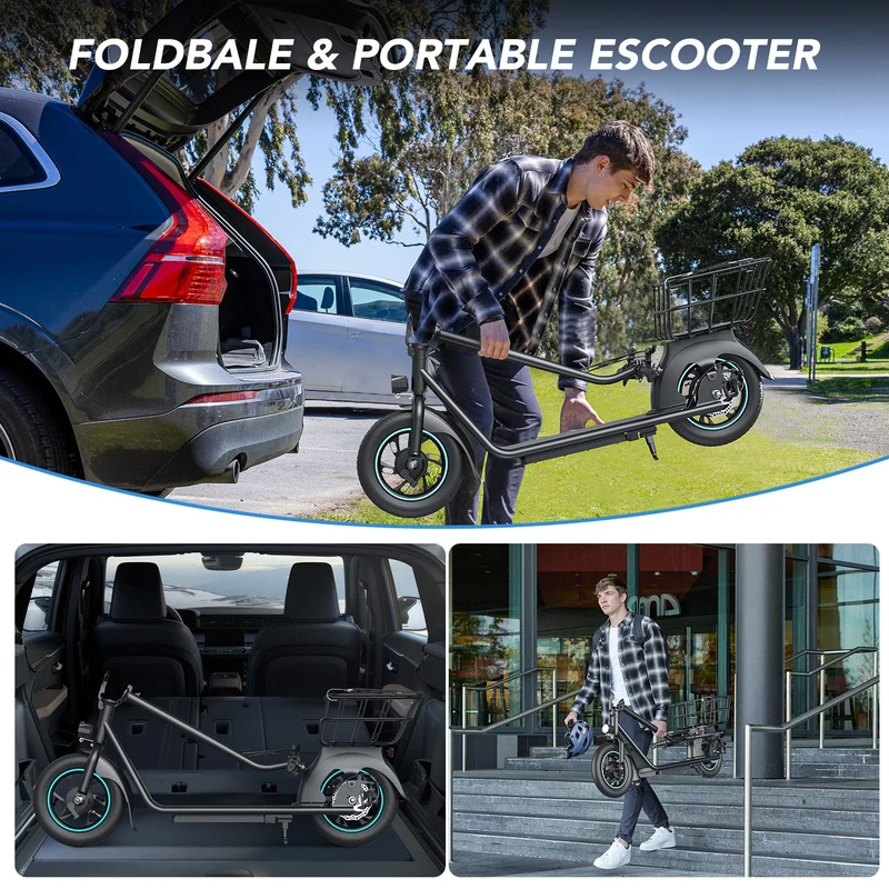 Gyroor X2 Electric Scooter 800W with 12" Tires No Seat
