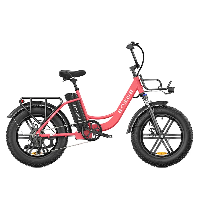 Engwe L20 140KM Range Step-thru Electric Fat Bicycle with Front Suspension