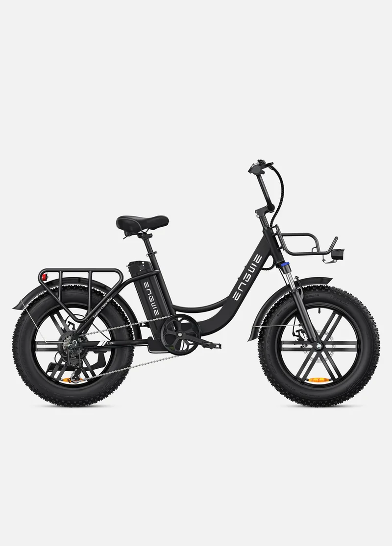 Engwe L20 140KM Range Step-thru Electric Fat Bicycle with Front Suspension