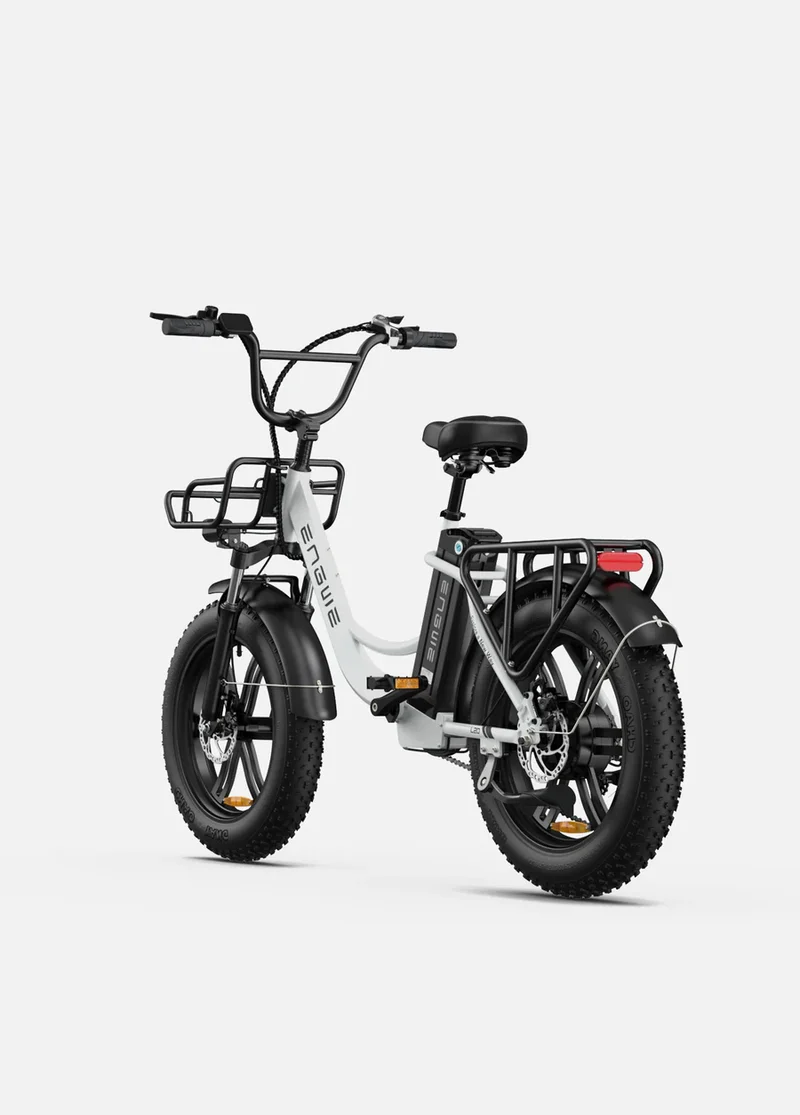 Engwe L20 140KM Range Step-thru Electric Fat Bicycle with Front Suspension