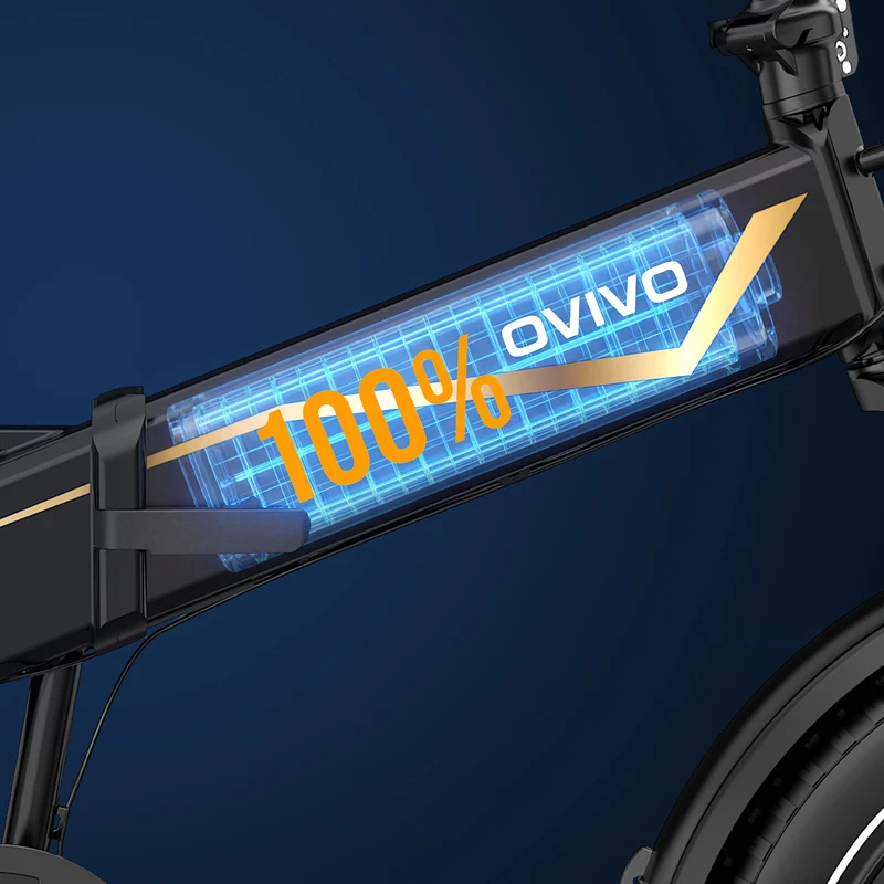 OVIVO V2 2.0 | Bicicletta Elettrica Pieghevole | Versatile | Motore BAFANG 250W | 48V 18Ah | Freni Idraulici | 25km/h | Autonomia 90-120Km| GARANZIA ITALIANA