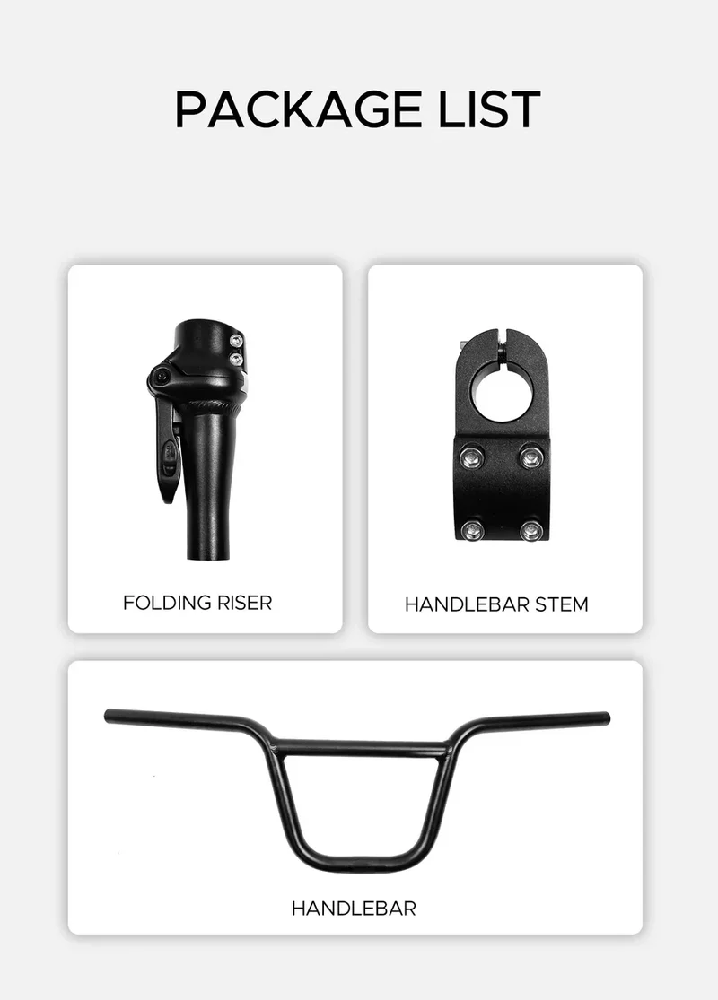 Manubrio BMX per bicicletta elettrica ENGWE X20/Engine Pro/Engine Pro 2.0/L20 3.0 Boost/L20 3.0 Pro/EP2 3.0/ENGING PRO 3.0