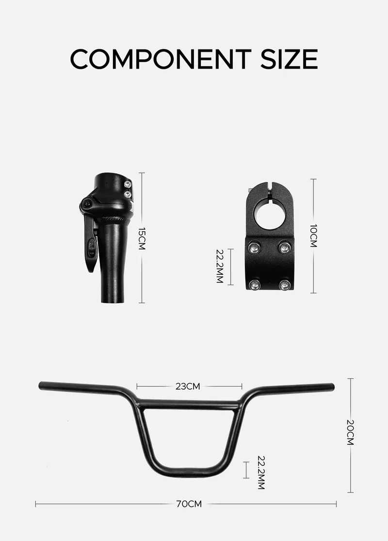 Manubrio BMX per bicicletta elettrica ENGWE X20/Engine Pro/Engine Pro 2.0/L20 3.0 Boost/L20 3.0 Pro/EP2 3.0/ENGING PRO 3.0