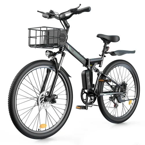 isinwheel M40 Folding Electric Bike with Basket