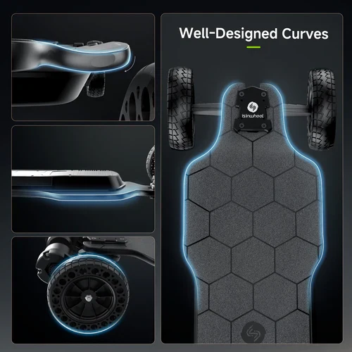 isinwheel V10 Off Road Electric Skateboard with Ambient Light & Remote Control