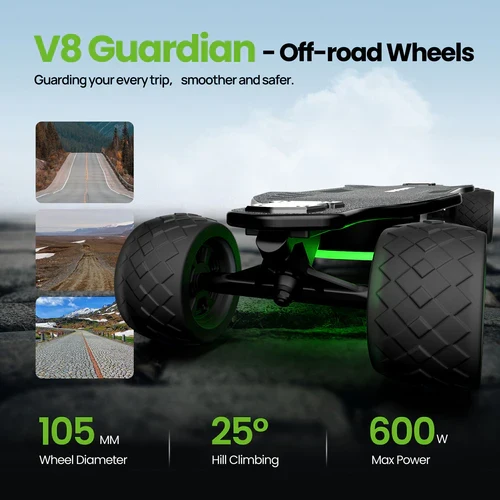 isinwheel V8 Electric Skateboard with Portable Removable Battery & Remote Control