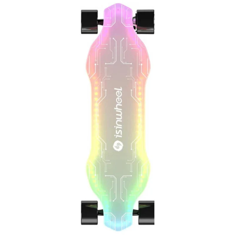 isinwheel V6 Pro Electric Skateboard with Pedal Lights & Remote Control