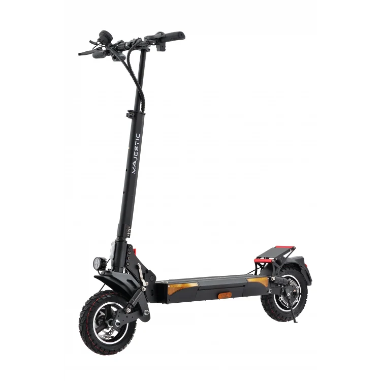 MAJESTIC LEWIS Pro II Monopattino Elettrico con Predisposizione posteriore per targa | 48V 10Ah | 500Watt | Autonomia fino a 45Km | 3 livelli di velocità: 6 Km/h – 14 Km/h – 20 Km/h | Ruote da 10''