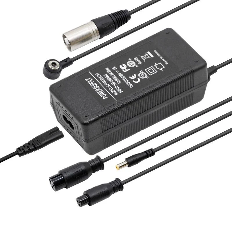 CARICATORE 42V 2A con connettori X16/XLR/GX12/MI4 Pro