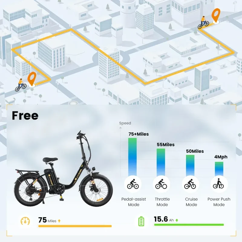 Cycrown CycFree 120KM Long Range Electric Bike