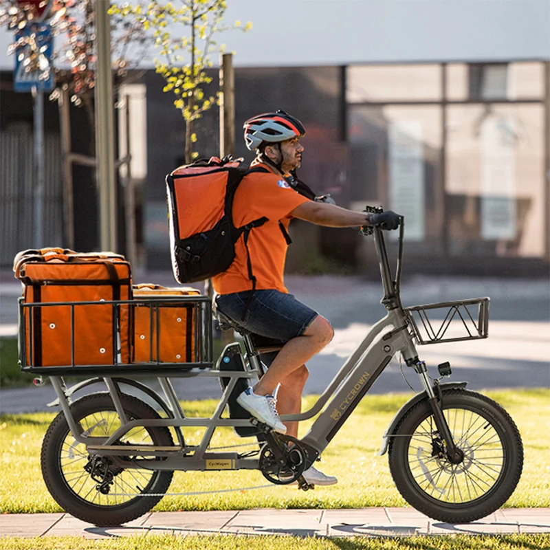 Cycrown CycWagen Dual Battery Longtail Cargo Ebike
