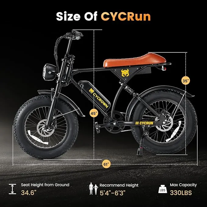 Cycrown CycRun Vintage Moped Ebike