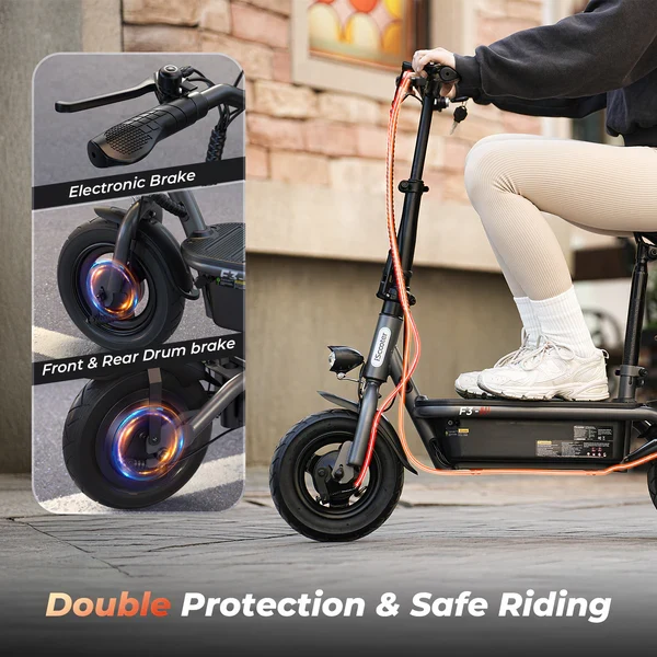 iScooter F3 1000W Motor Electric Scooter with Seat