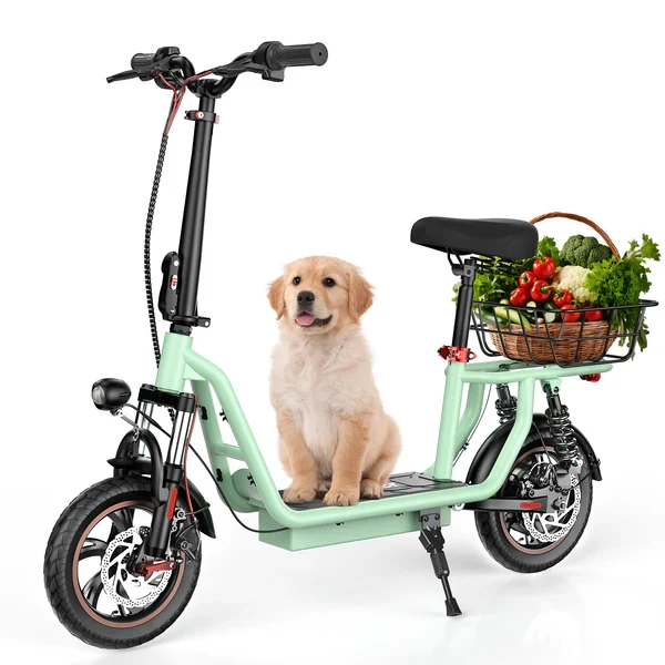 iScooter i12 500W Electric Scooter With Seat & Carry Basket