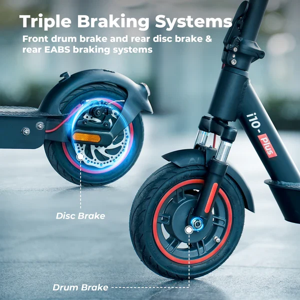 iScooter i10Plus 800W Motor E Scooter Foldable with 10" Pneumatic Tires