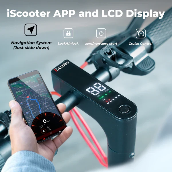 iScooter i10Plus 800W Motor E Scooter Foldable with 10" Pneumatic Tires