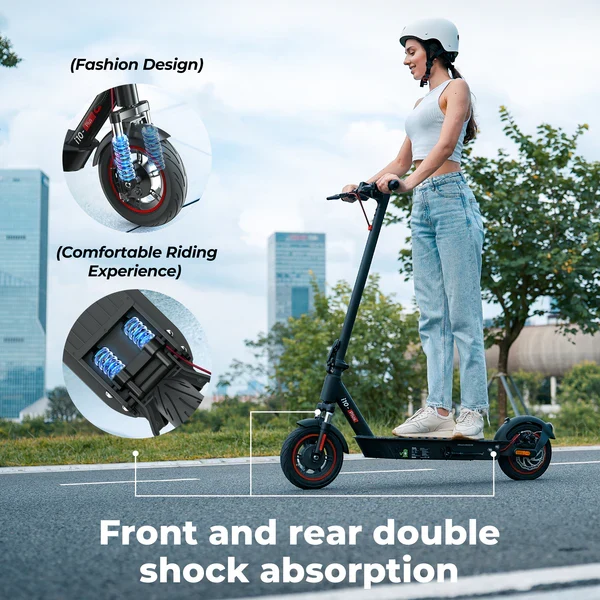 iScooter i10Plus 800W Motor E Scooter Foldable with 10" Pneumatic Tires