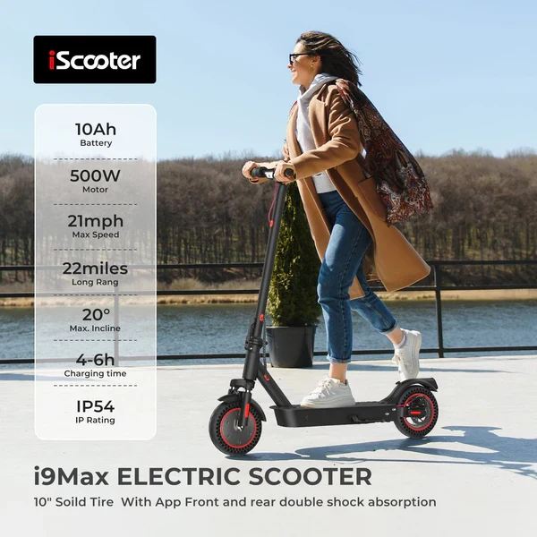 iScooter Refurbished i9Max Foldable Electric Scooter 500W - Excellent Condition