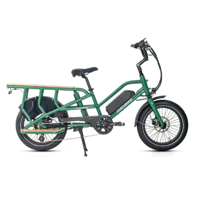 JOBOBIKE TRANSER Bici da carico elettrica per famiglia 48 V 15Ah | 250W XOFO | Autonomia ≥80Km/≥150Km | CST 20" x 3"