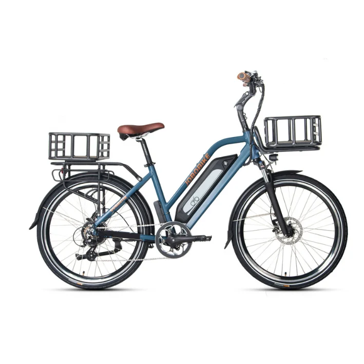 JOBOBIKE COMMUTER Bicicletta elettrica da città 36V 18.2Ah | 250W | Autonomia ≥90Km | KENDA BLACK 26"×1.95"
