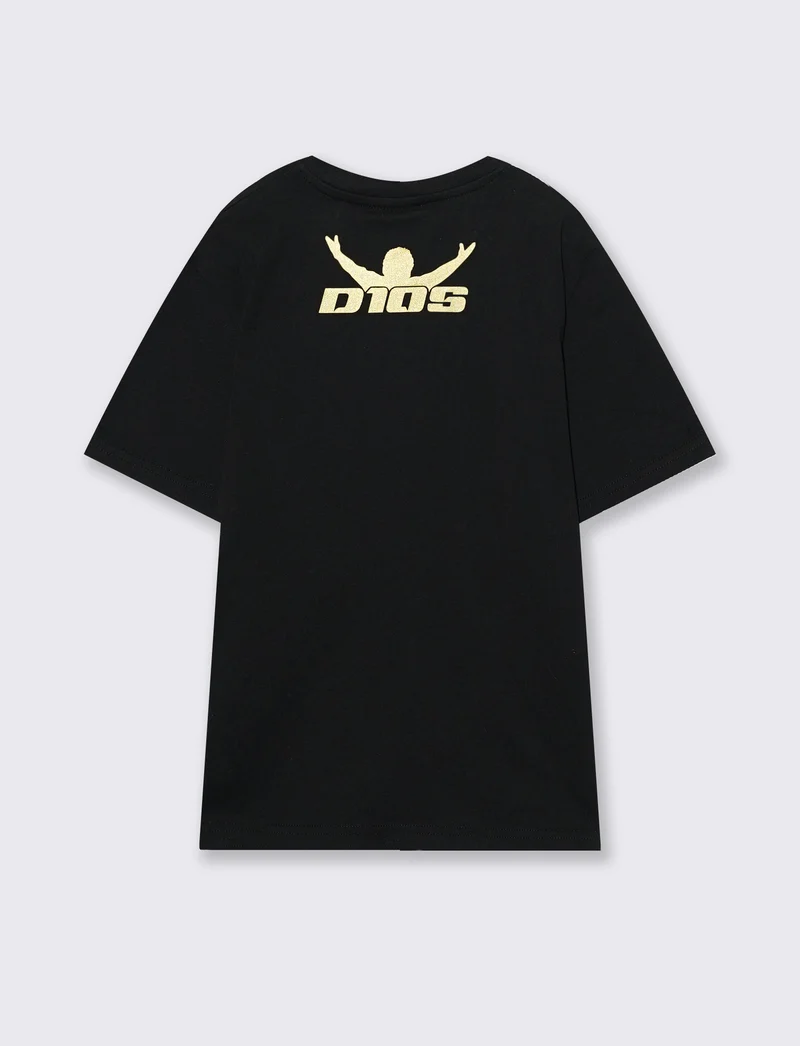 T-shirt D10S in jersey di cotone - Nero