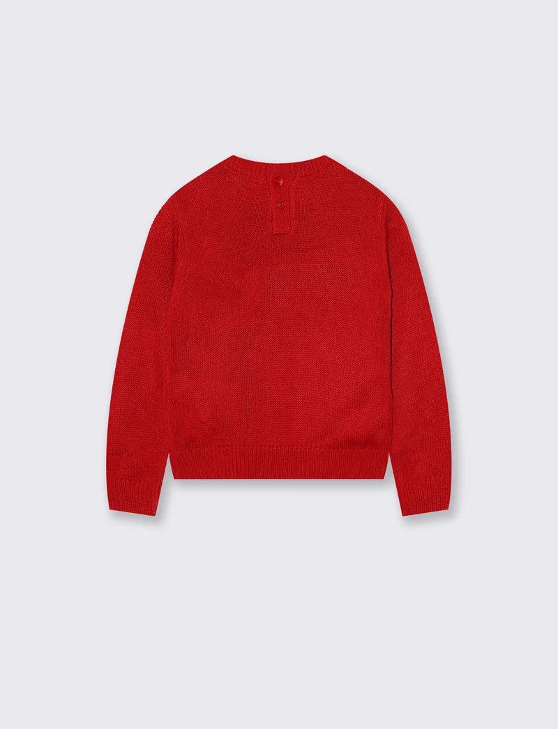 Maglioncino caldo con stile natalizio - Rosso