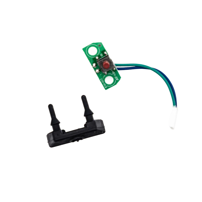 Pulsante di accensione/spegnimento compresi cavi e connettori + copertura in gomma Argento by Pininfarina KPF + KPF WTS