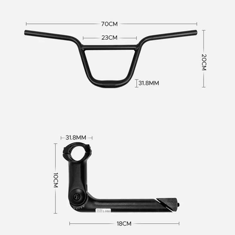 Manubrio BMX per bicicletta elettrica ENGWE EP-2 Pro/EP-2 Pro EU/EP-2 BOOST/Engine X