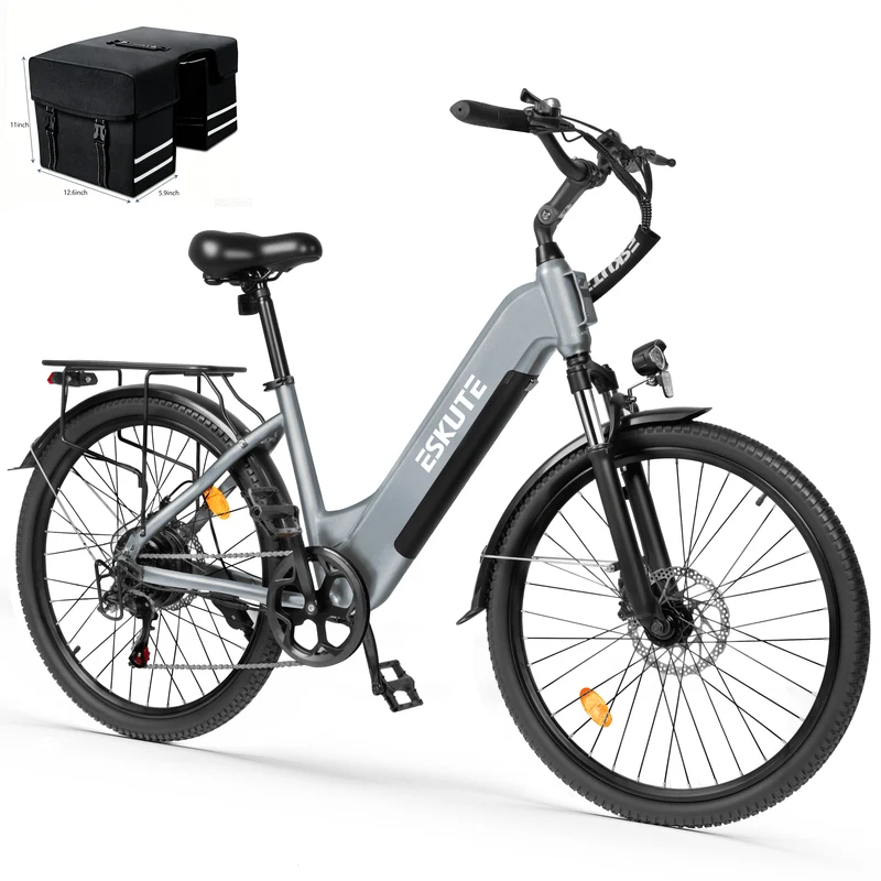 ESKUTE C202 26" Step-Thru E-Bike 250W Motor 48V 17.5Ah Battery