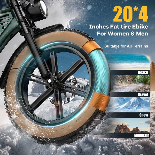 ENFFE EAES-2S Max 20" Off Road Electric Bike 1500W Motor Peak 48V 22.5Ah Battery
