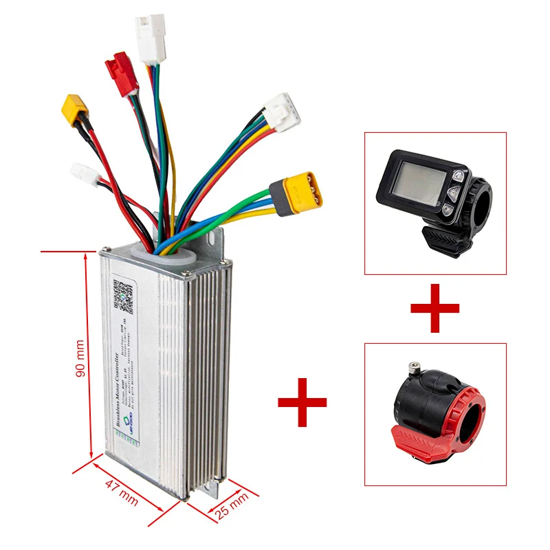 Kit controller BLDC 36V 300W + display LCD con acceleratore + freno
