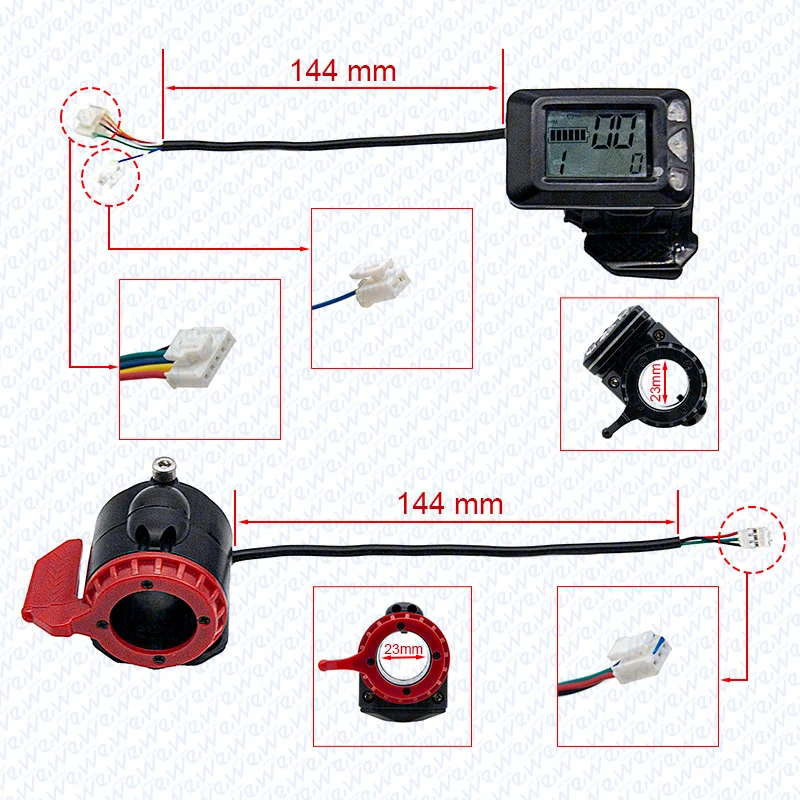 Kit controller BLDC 36V 300W + display LCD con acceleratore + freno
