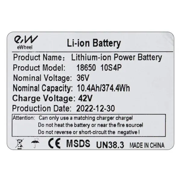 BATTERIA 36V 10.4Ah per monopattino elettrico Xiaomi, Cecotec o marchi