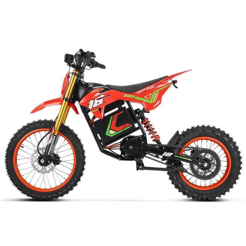 HAPPYRUN F18 17" Off-Road E-Bike 6000W Peak Mid-Drive Motor 60V 30Ah Battery