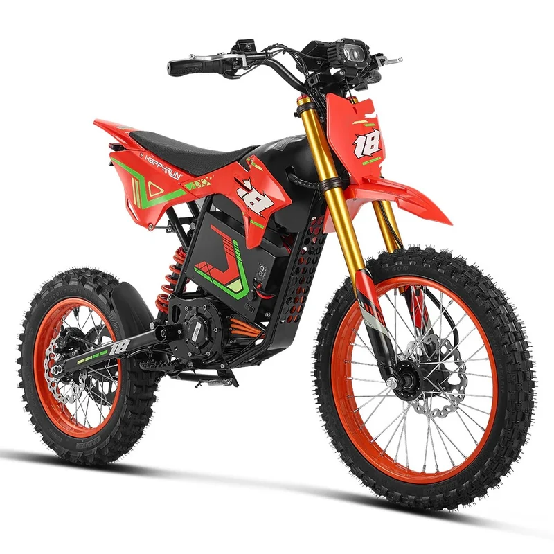 HAPPYRUN F18 17" Off-Road E-Bike 6000W Peak Mid-Drive Motor 60V 30Ah Battery