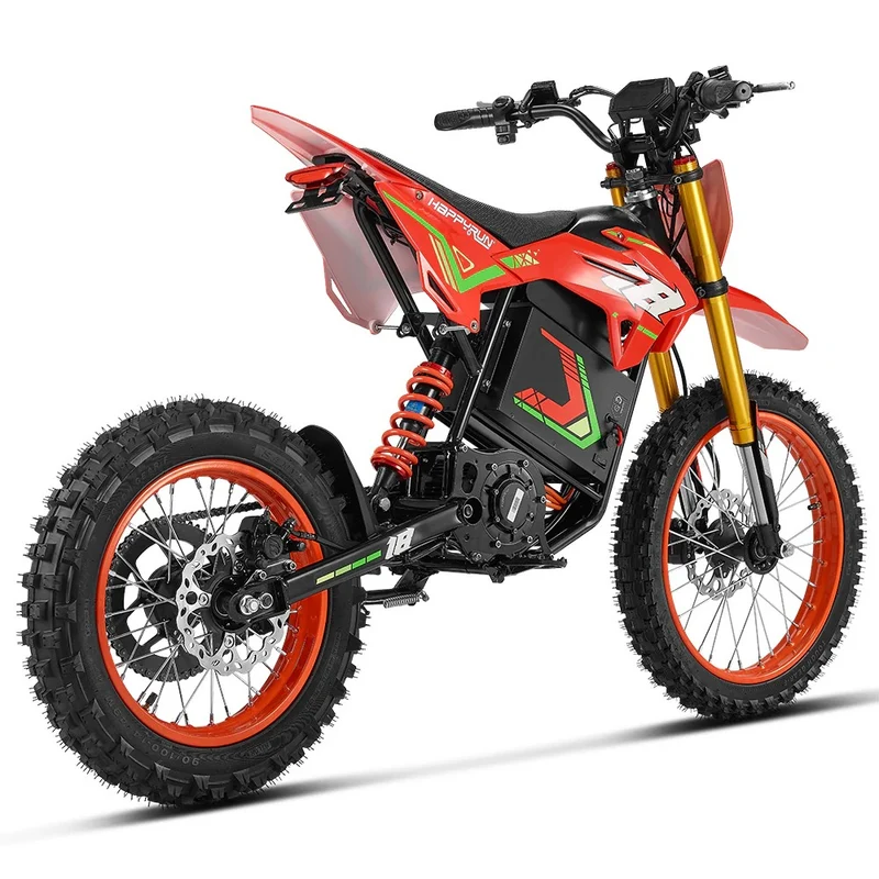 HAPPYRUN F18 17" Off-Road E-Bike 6000W Peak Mid-Drive Motor 60V 30Ah Battery