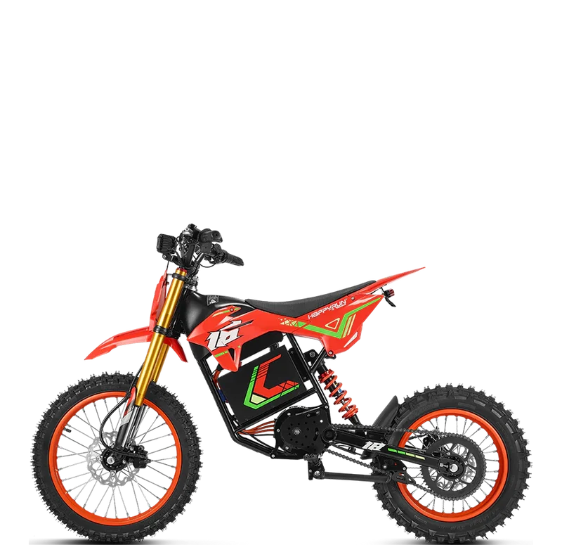 HAPPYRUN F18 17" Off-Road E-Bike 6000W Peak Mid-Drive Motor 60V 30Ah Battery