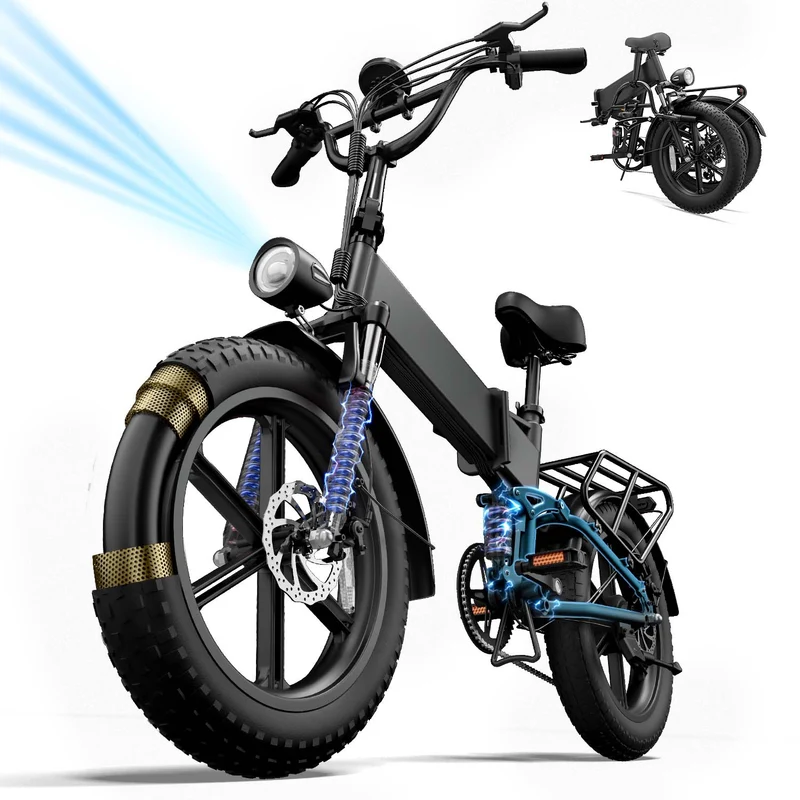 URLIFE T5 20"Folding Electric Bike 1500W Peak Motor 48V 13Ah Battery (EU & UK)