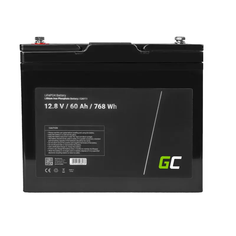 [CAV11] LiFePO4 BATTERIA 12.8V 60Ah 768Wh LFP al litio 12V BMS per Impianto Fotovoltaico Barca a motore Campeggio Sedia a Rotelle Auto elettriche